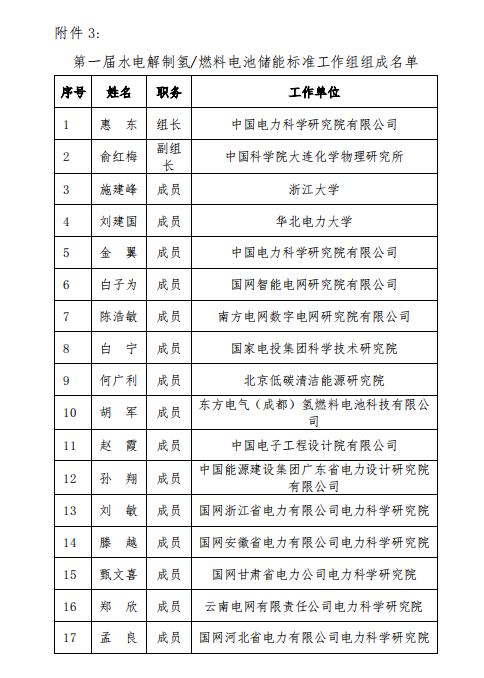 全国电力储能标委会成立压缩空气飞轮水电解制氢/燃料电池等储能标准化工作组