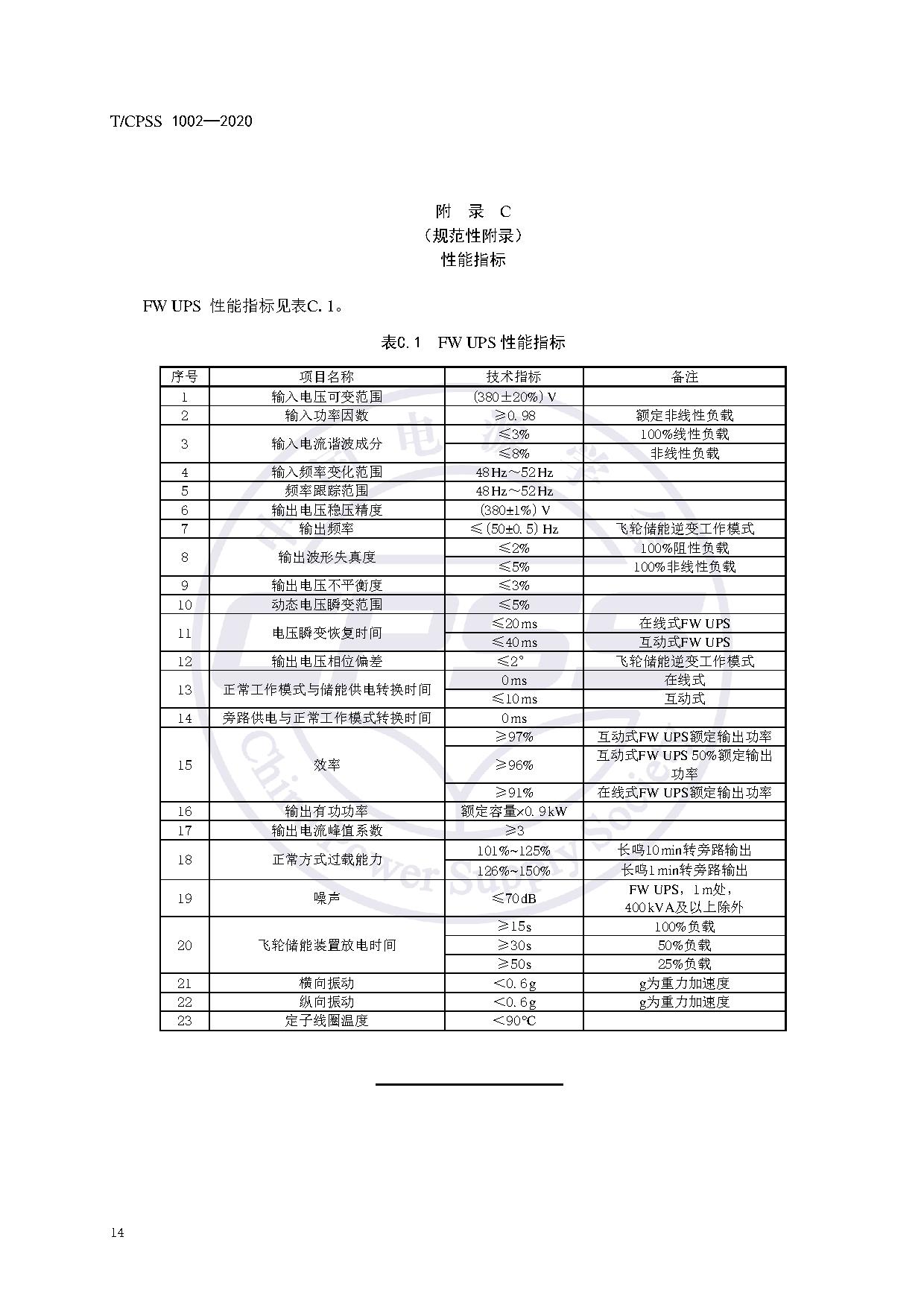 储能标准丨《飞轮储能不间断供电电源验收试验技术规范》