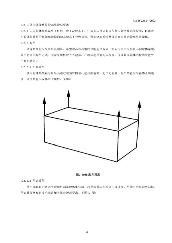 团体标准《电化学储能系统舱大件运输特殊要求（征求意见稿）》征求意见
