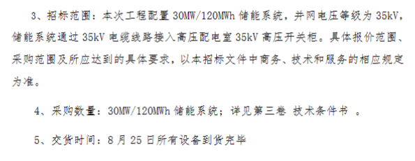 储能招标丨30MW/120MWh！中国电建200MW光伏项目储能设备采购